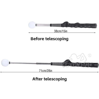 Rhythm Click Sound Telescopic Warm Up Golf Swing Trainer Correcting Gesturer Training Aid for Tempo Grip Strength Practice Stick