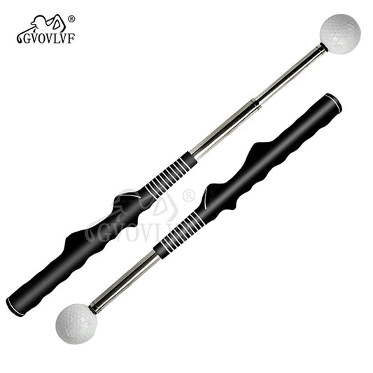 Rhythm Click Sound Telescopic Warm Up Golf Swing Trainer Correcting Gesturer Training Aid for Tempo Grip Strength Practice Stick