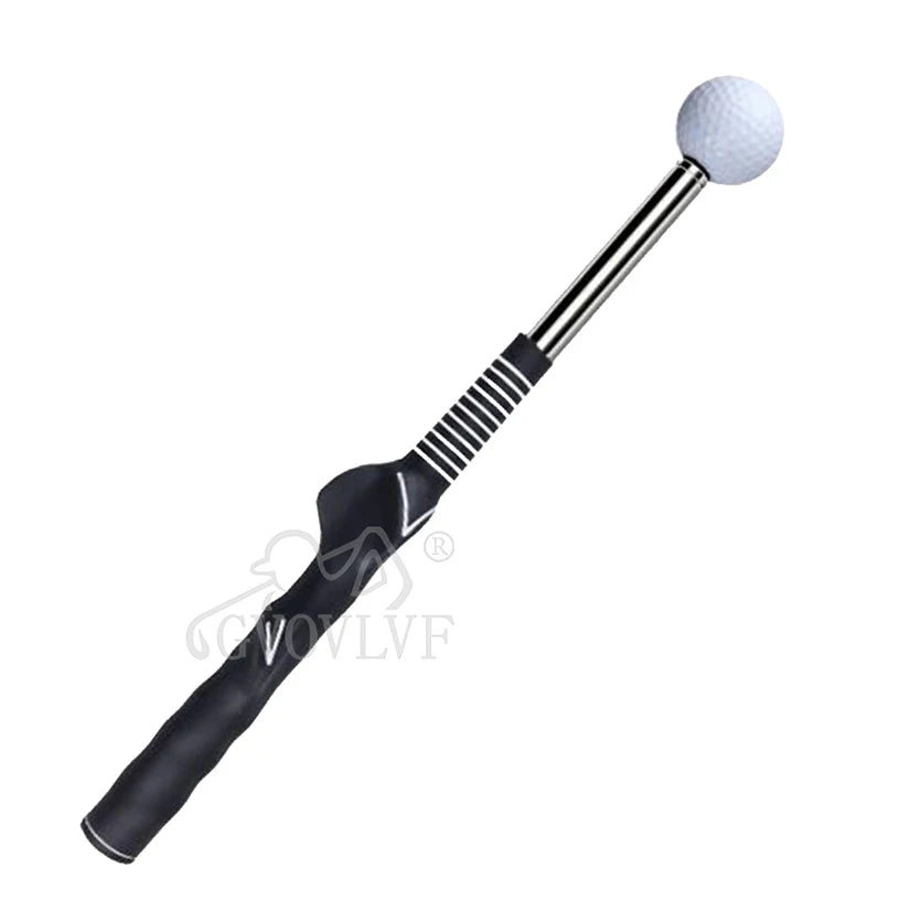 Rhythm Click Sound Telescopic Warm Up Golf Swing Trainer Correcting Gesturer Training Aid for Tempo Grip Strength Practice Stick